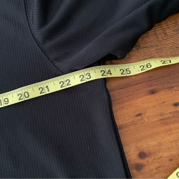 Wedge Golf Mock Neck Short Sleeve Black Performance Tee Black Sz L - Picture 5 of 8